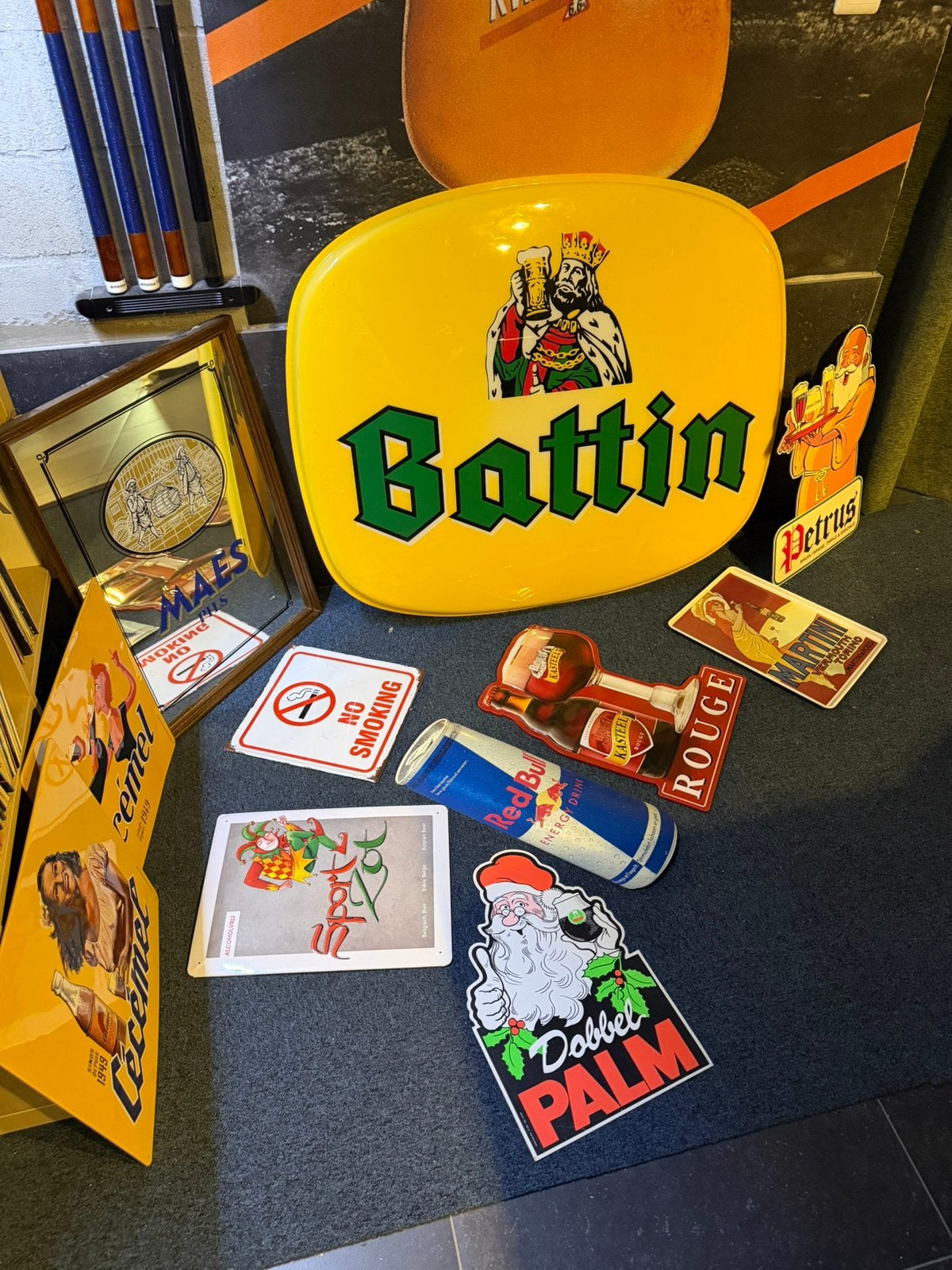 Mancave decoratie lot, Ophalen, Zo goed als nieuw, Reclamebord