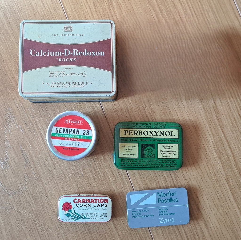 5 boites métalliques anciennes, Enlèvement ou Envoi, Utilisé, Autre
