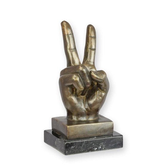 hand van brons , vrede [ piece ], Collections, Statues & Figurines, Enlèvement ou Envoi, Neuf