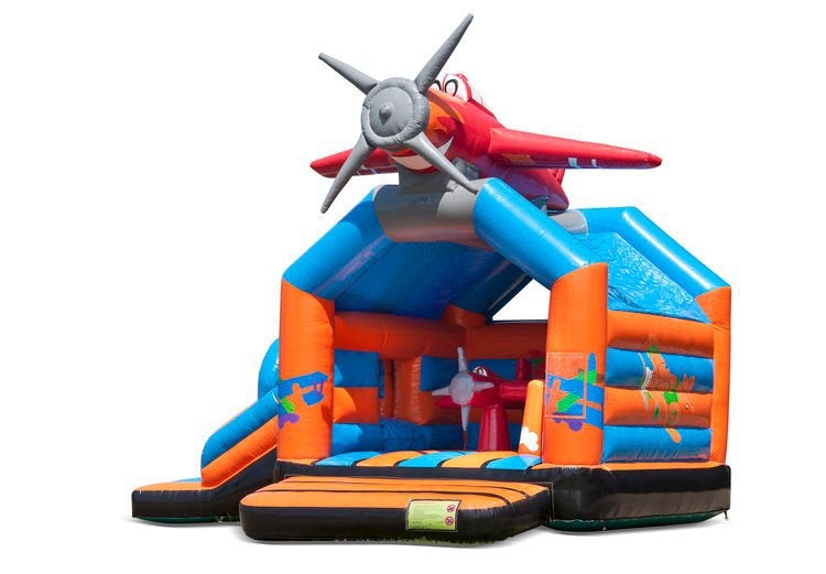 Springkasteel multifun vliegtuig JB te koop, Ophalen, Zo goed als nieuw