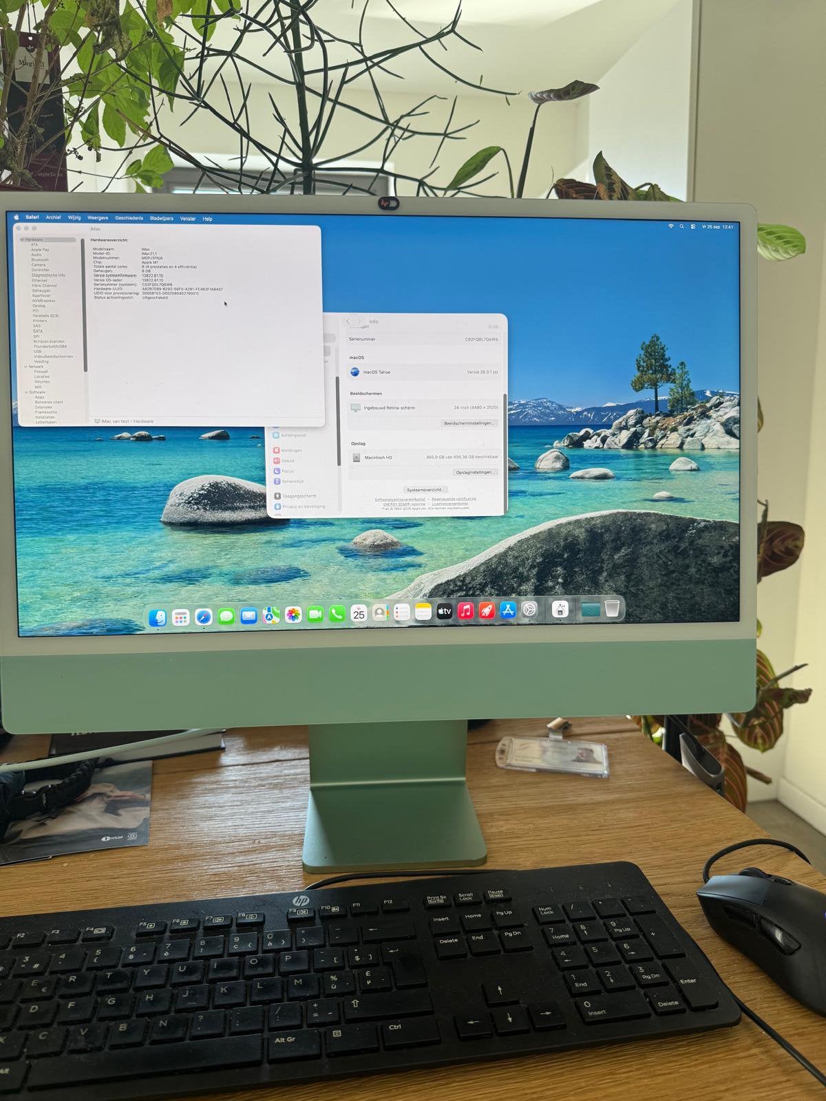 IMAC 24" GREEN/8C CPU/8C, Computers en Software, Ophalen, Zo goed als nieuw, 8 GB, SSD