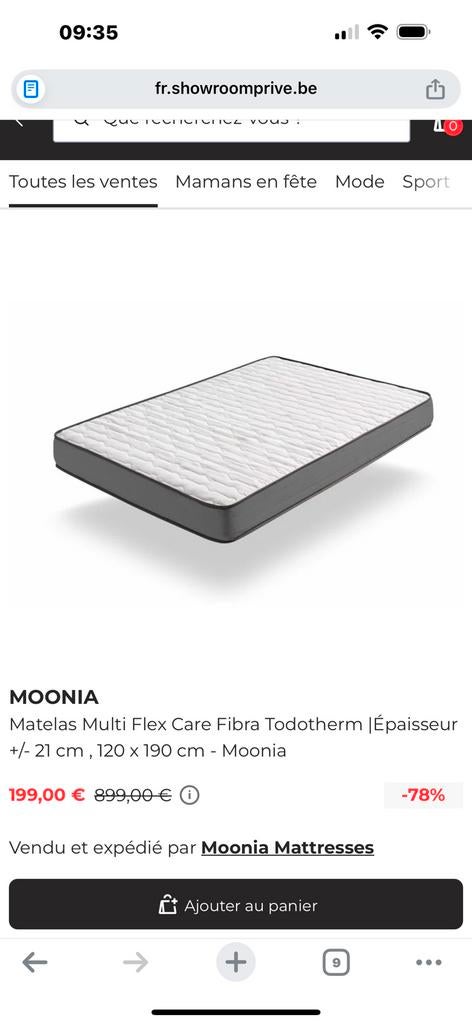 Matelas neuf, Huis en Inrichting, Slaapkamer | Matrassen en Bedbodems, Ophalen, 190 cm of minder, Nieuw, Tweepersoons