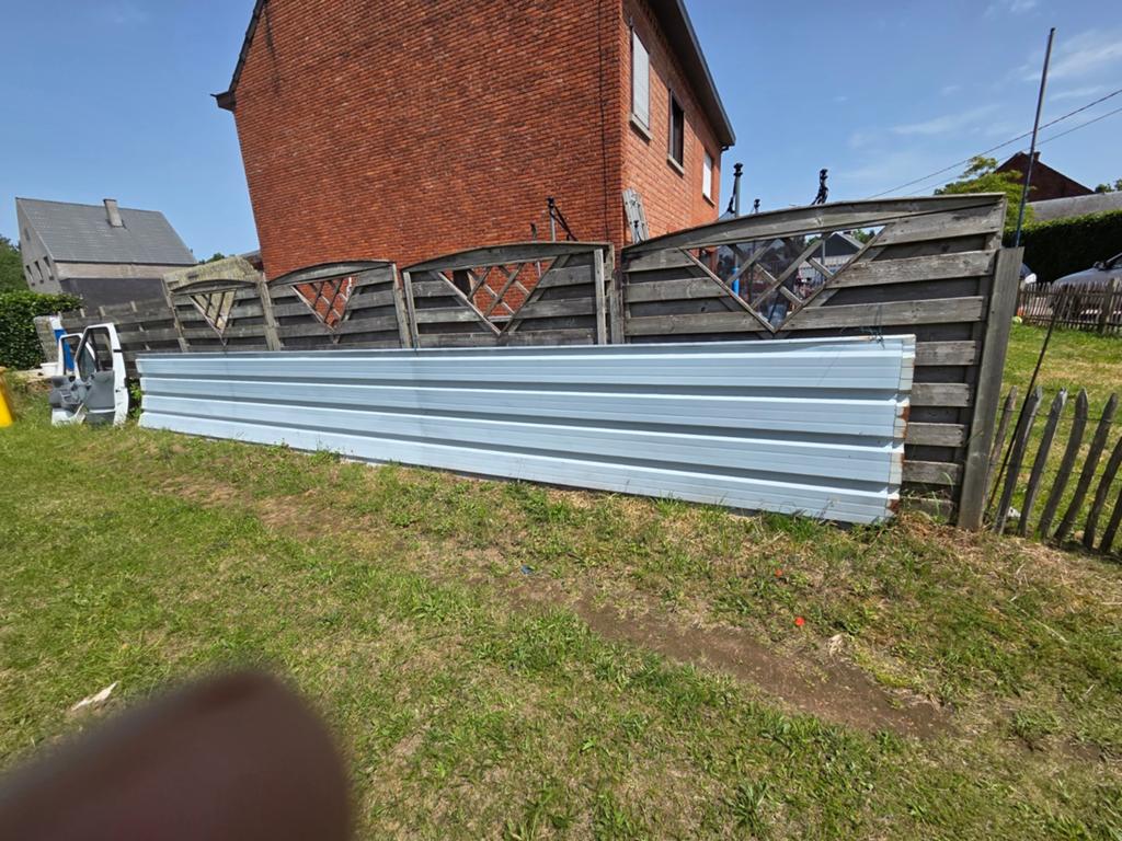 Dakpanelen, Doe-het-zelf en Bouw, Dakpannen en Dakbedekking, Ophalen, Gebruikt, Metaal, Dakplaat of Dakpanplaat