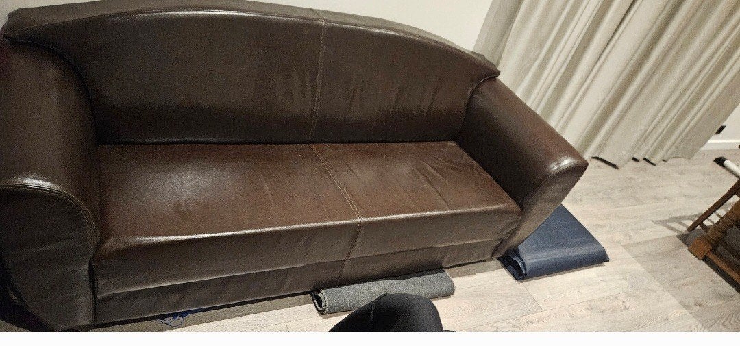 zetel, Ophalen, 100 tot 125 cm, Driepersoons, Leer