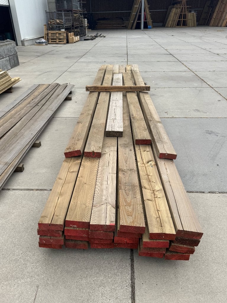 Geïmpregneerde douglas balken, Tuin en Terras, Ophalen, Zo goed als nieuw, 250 cm of meer, Balken