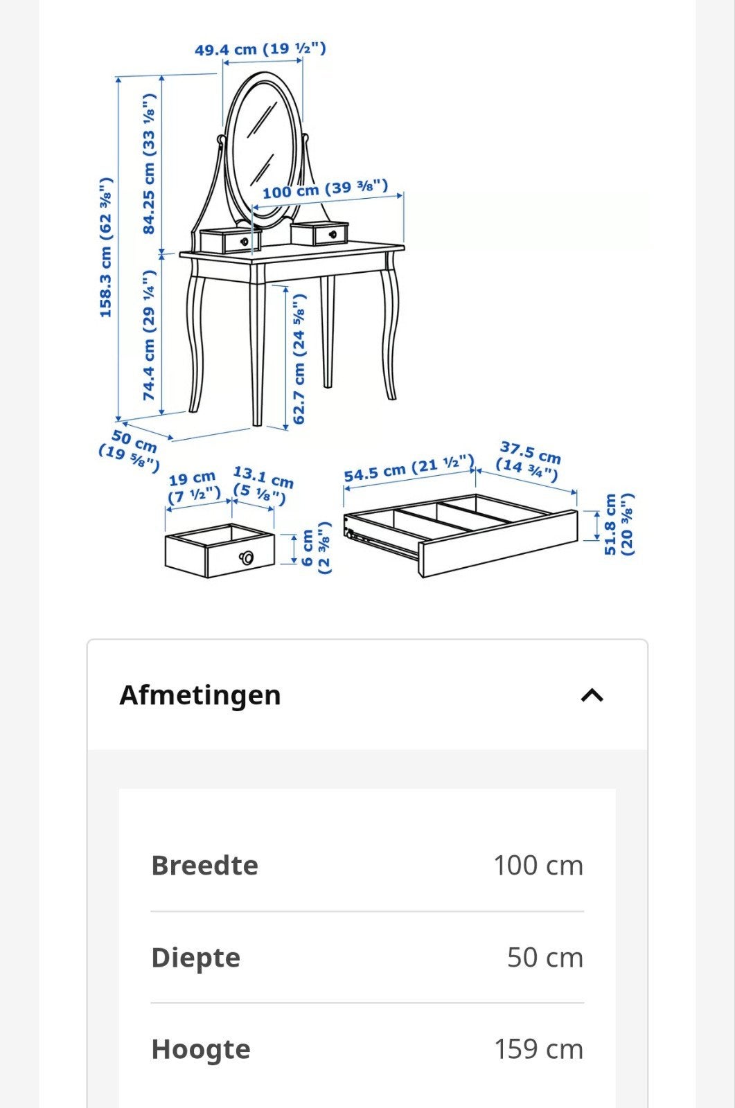 Hemnes toilettafel
Toilettafel met spiegel, wit, 100x50 cm, Huis en Inrichting, Ophalen, Gebruikt, 100 tot 150 cm, 50 tot 100 cm