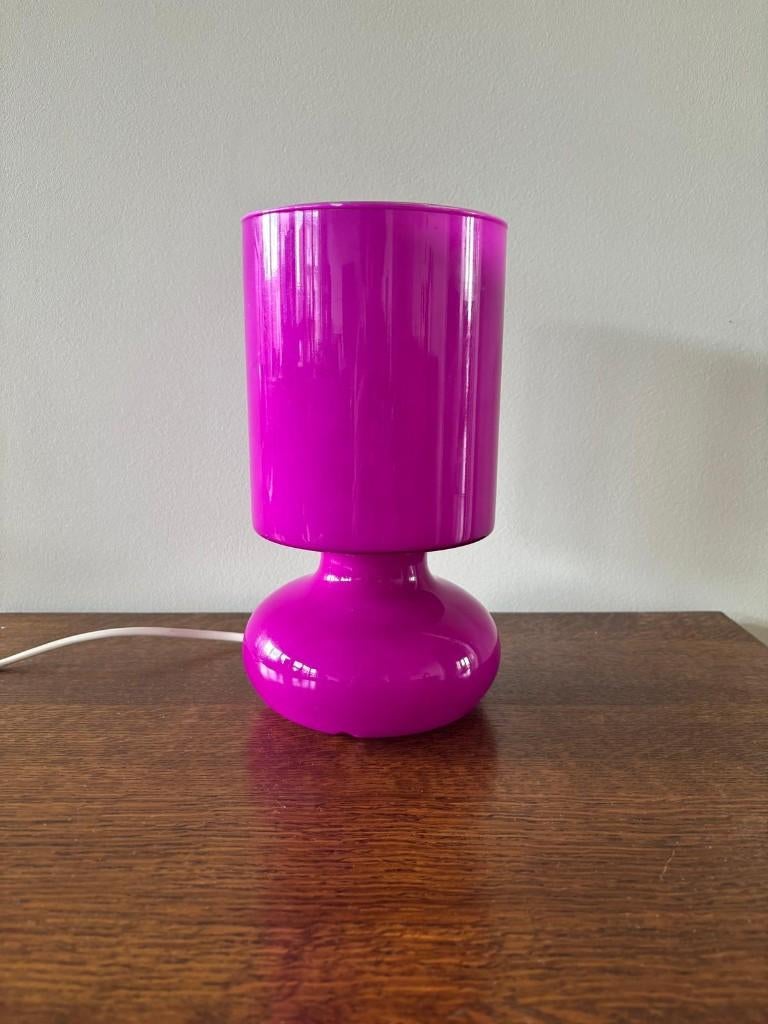 Ikea Lykta lamp fuchsia, Ophalen, Gebruikt, Vintage, Glas