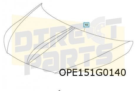 Opel Crossland X (6/17 - 1/21) (P17) motorkap (vanaf VIN M40, -, Verzenden, -, Opel