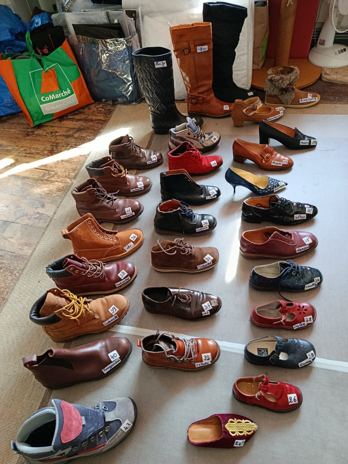 Lederschoenen verschld maten kind/ volw, merken, Ophalen