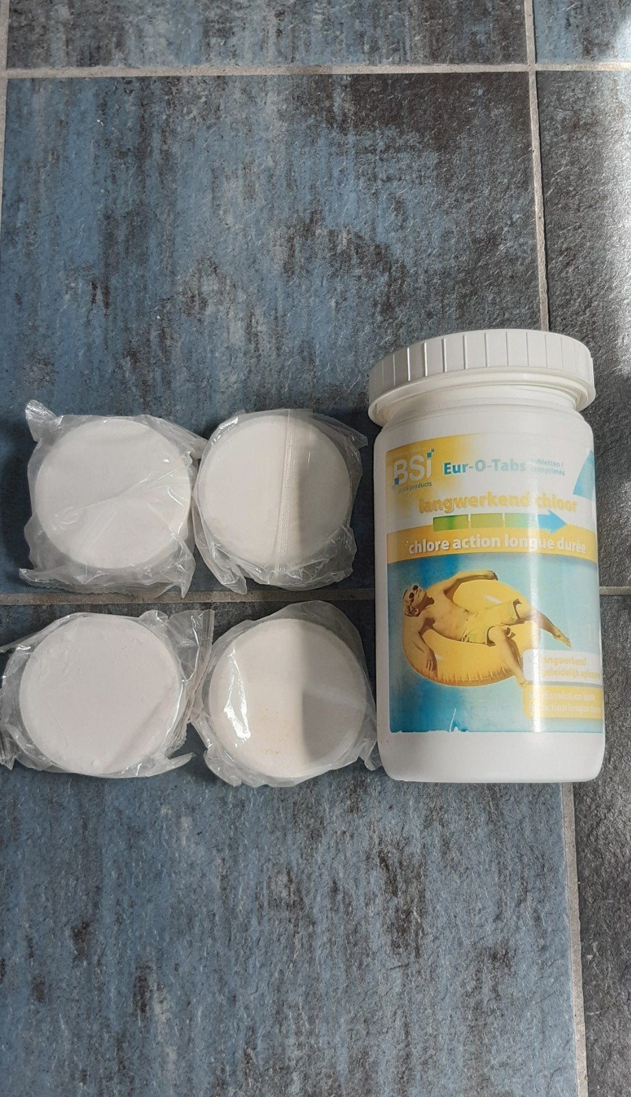BSI Eur-O-Tabs Langwerkend Chloor Zwembad – 4 tabletten(200g, Ophalen of Verzenden, Overige typen