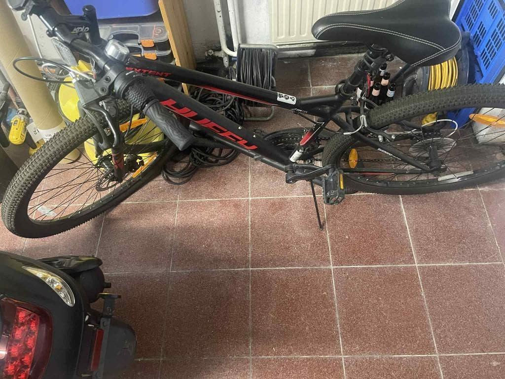 Mountainbike volwassene mat zwart nieuwstaat, Ophalen, Zo goed als nieuw, Schijfrem, Heren