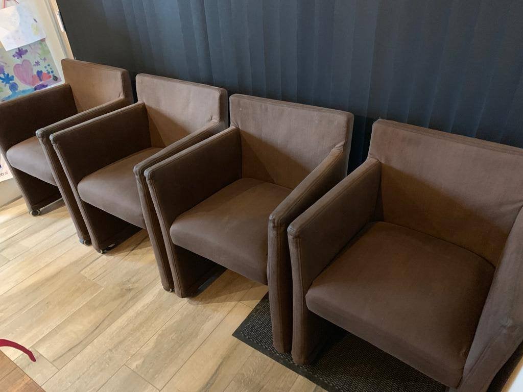Stoelen op wieltjes, Huis en Inrichting, Ophalen, Gebruikt, Bruin, Vier
