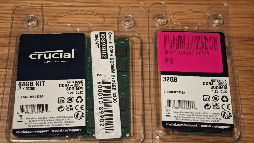 Laptop ram ddr4 32gb 3200mhz Processors, Ophalen, DDR4, Laptop, 16 GB