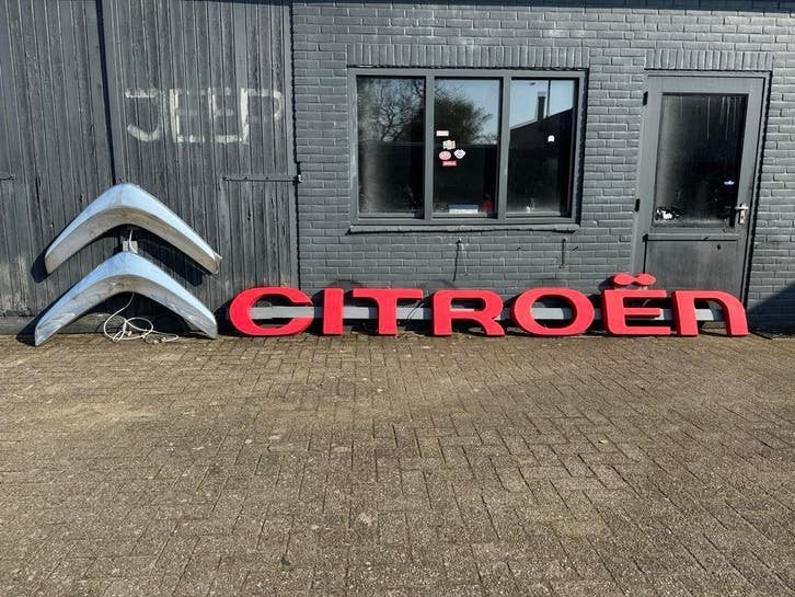 Groot Citroen Reclamebord - Lichtbak, Verzamelen, Ophalen, Gebruikt, ., Lichtbak of (neon) lamp