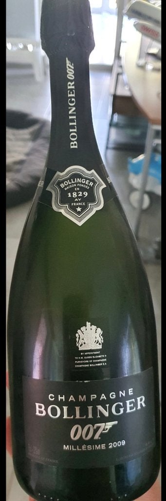 Champagne BOLLINGER MILLESIME 2009 James Bond "uniek", Collections, Vins, Neuf, Pleine, Champagne, Enlèvement