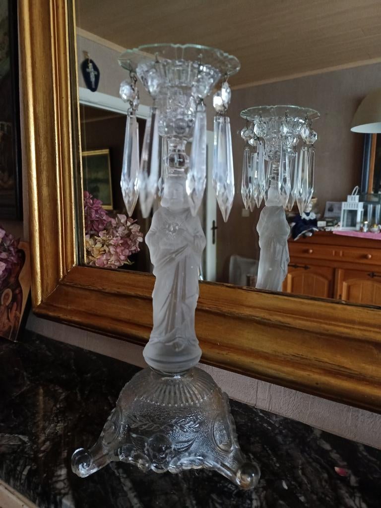 Glazen kandelaar, Ophalen, Glas