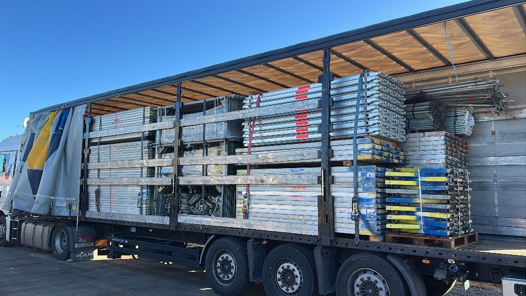 Gebruikte Layher Blitz, Allround & AGS steigers – Grote voo, Doe-het-zelf en Bouw, Ophalen of Verzenden, Gebruikt, Overige typen