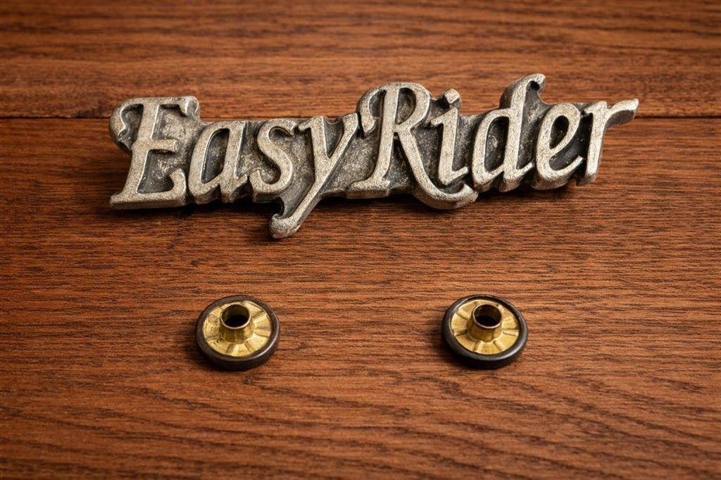 Metalen plaatje - Easy Rider - Tekst -, Motos, Accessoires | Autocollants, Envoi
