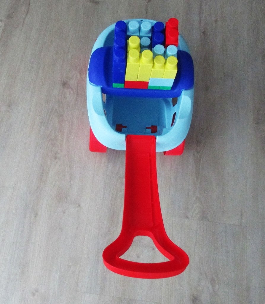 Trekwagentje + bouwblokken voor jonge kindjes - Abrick, Kinderen en Baby's, Ophalen, Gebruikt, Abrick
