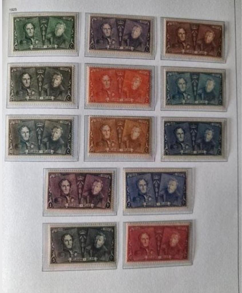Belgique OBP 221-233 Année de fabrication 1925, Timbres & Monnaies, Timbres | Albums complets & Collections, Enlèvement ou Envoi