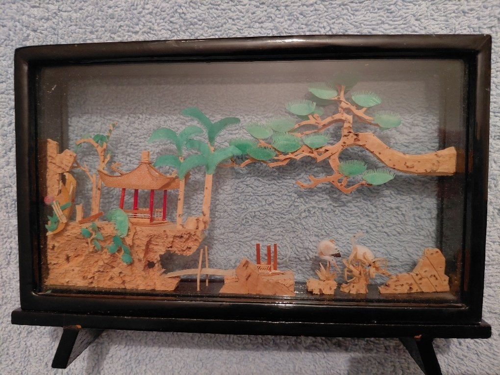 Chinees Kurk Diorama, Antiek en Kunst, Ophalen