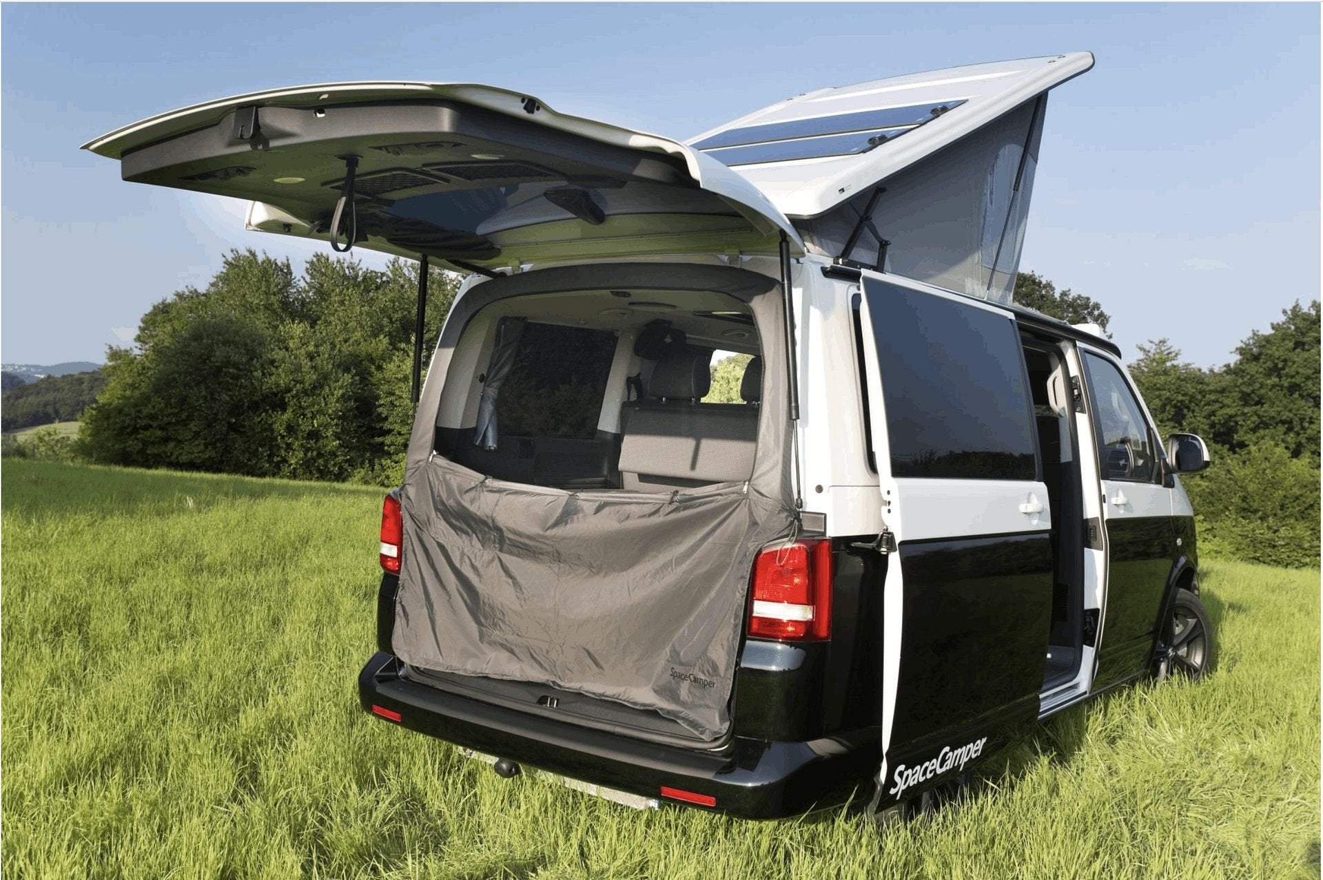 VW California T5 -T6 - T7 > SPACECAMPER Muggenhor vr A-klep, Caravanes & Camping, Neuf, -, -, -