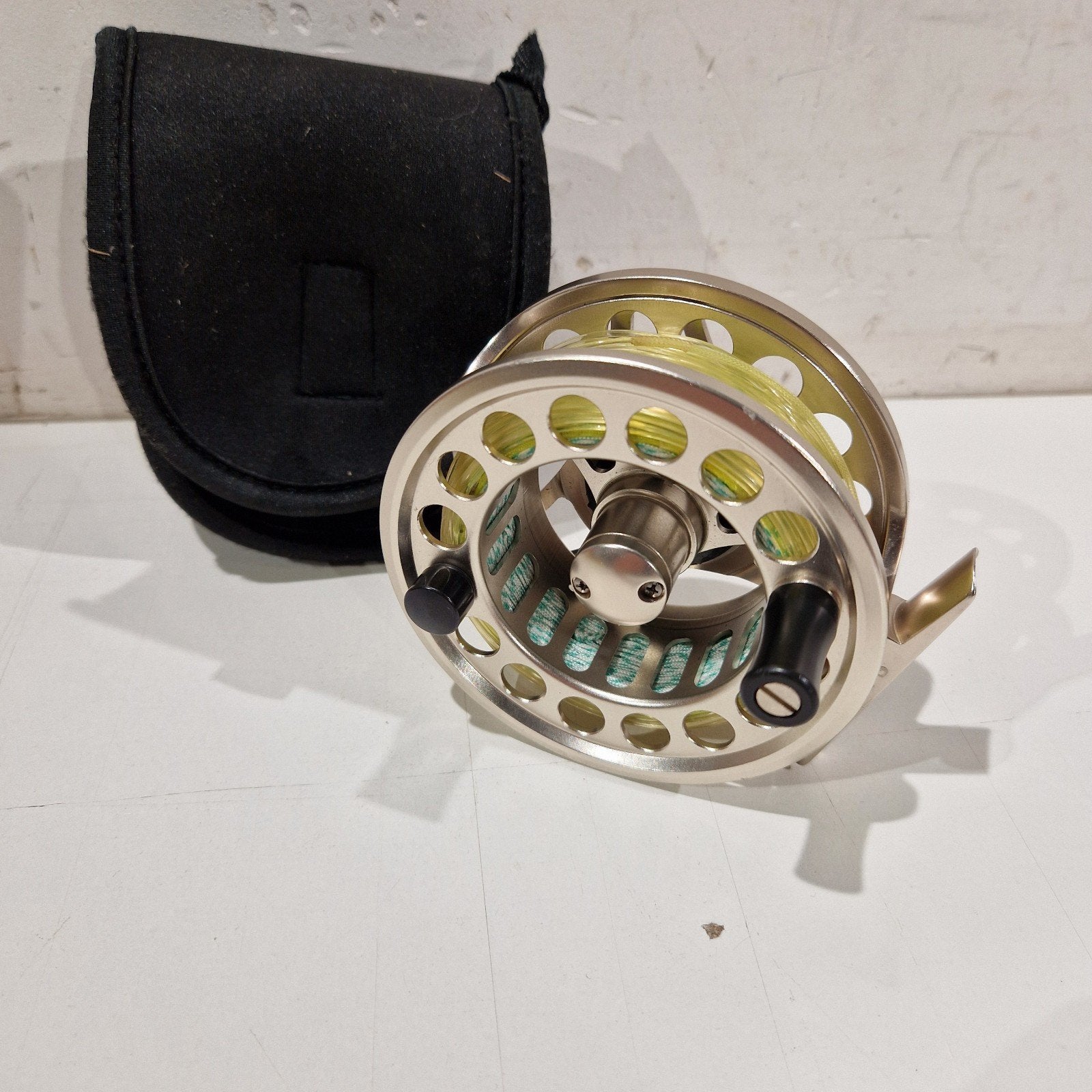 Swap 79 reel met wf8 glaslijn intermediate , als nieuw, Watersport en Boten, Hengelsport | Vliegvissen, Ophalen of Verzenden, Zo goed als nieuw