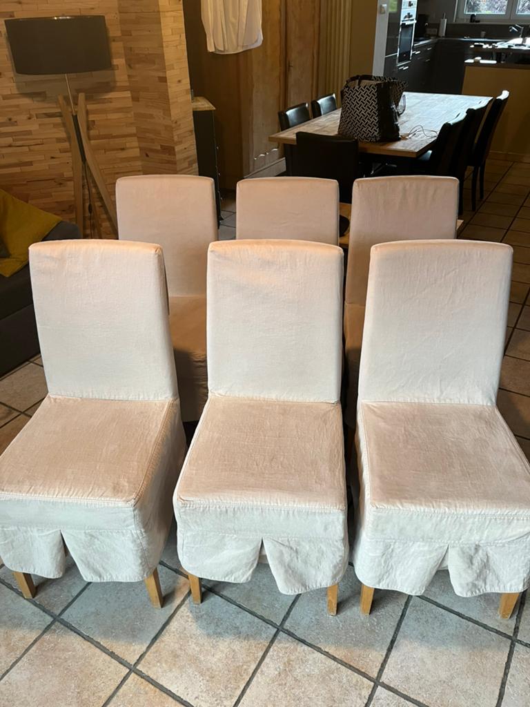 6 Chaises salle à manger 70 euros le lot, Autres couleurs, Enlèvement, Tissus, Cinq, Six Chaises ou plus