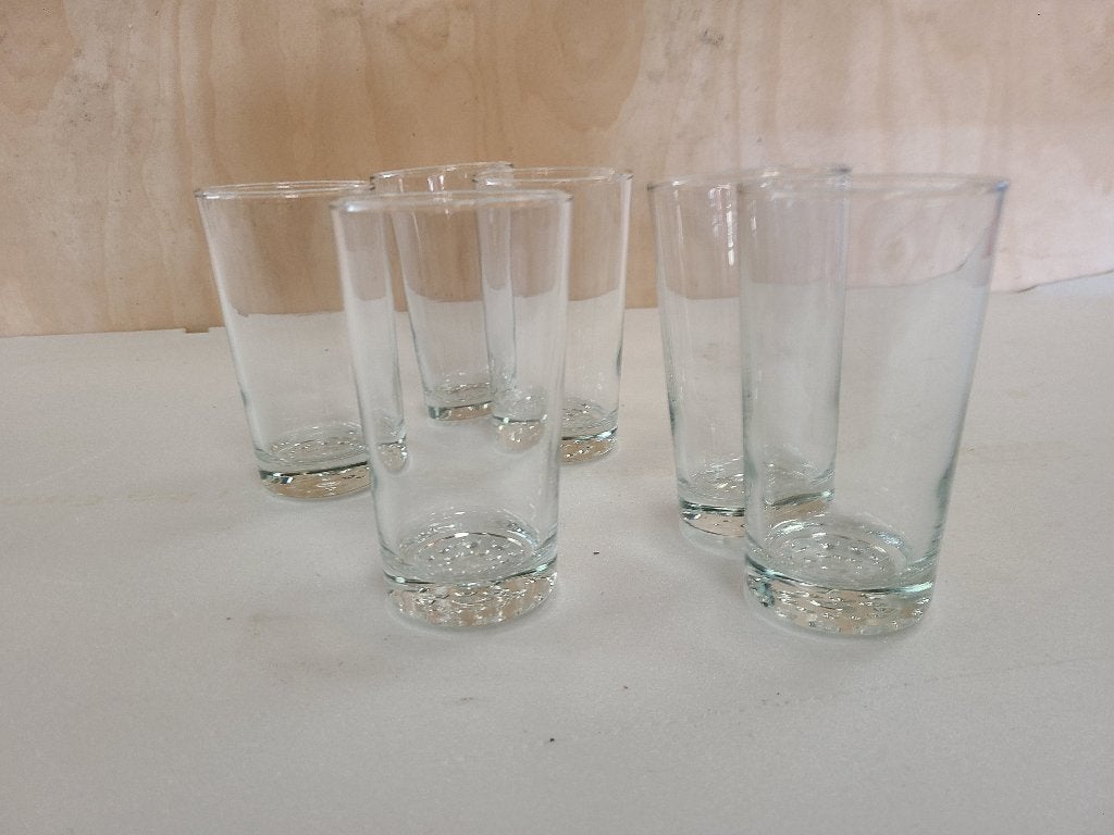 6 glazen, Huis en Inrichting, Keuken | Servies, Ophalen of Verzenden, Zo goed als nieuw, Glas, Glas of Glazen
