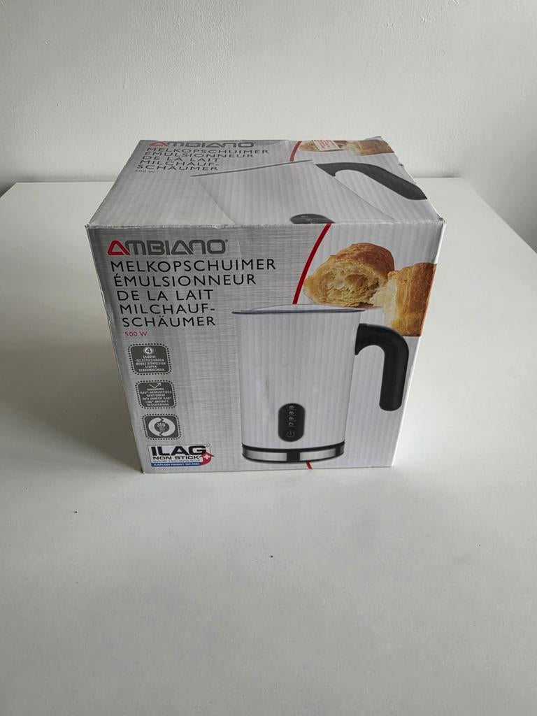 Melkopschuimer nieuw, Ophalen