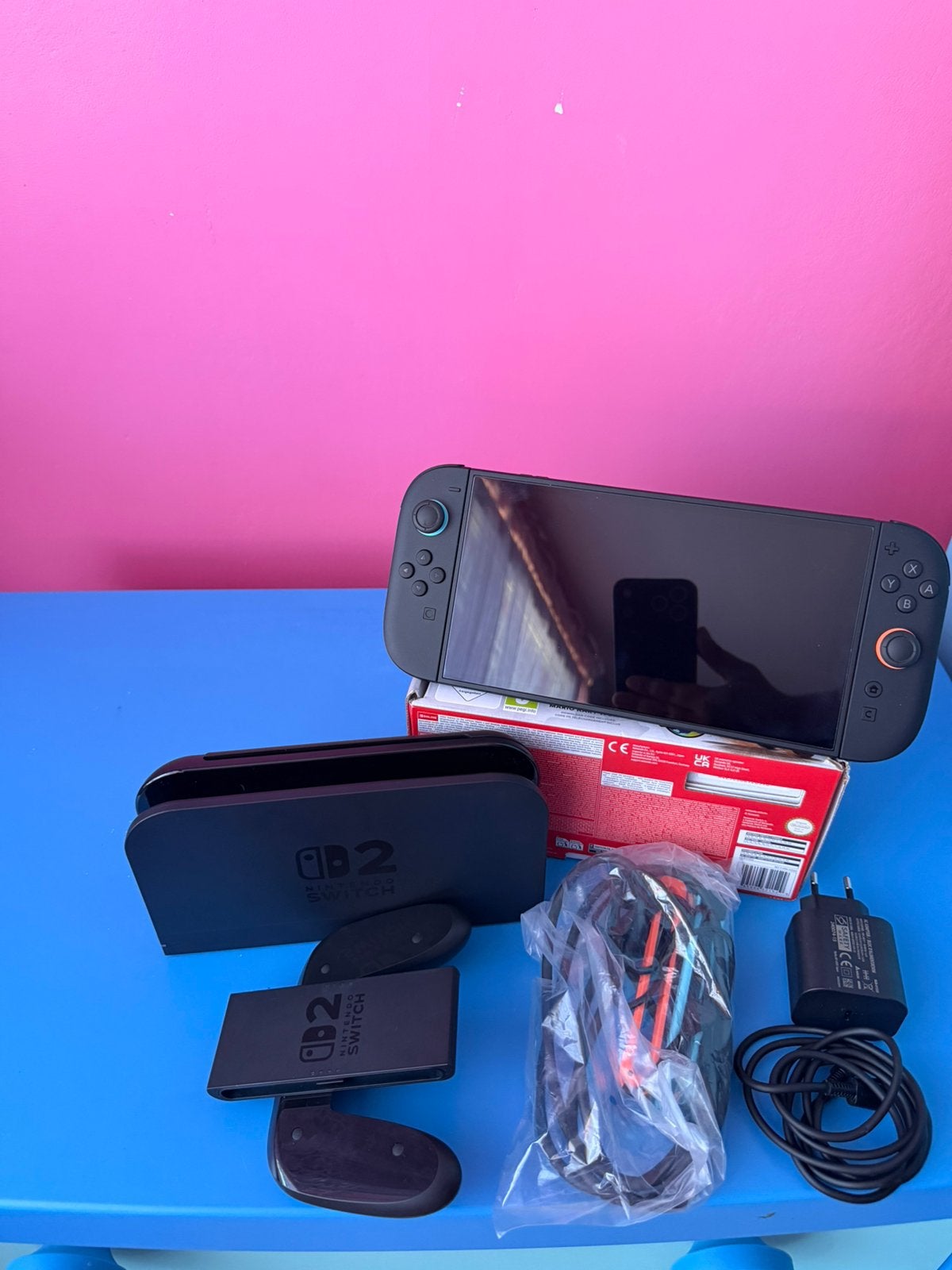 Nintendo switch 2 doos en alle toebehoren werkt perfect, Enlèvement, Comme neuf
