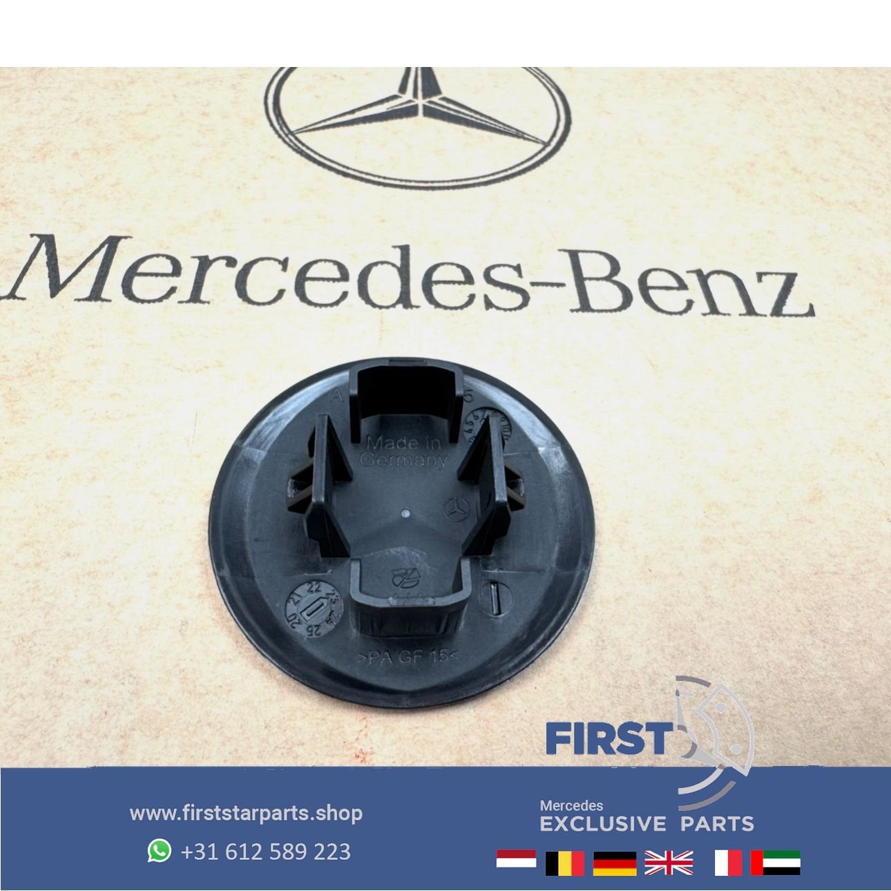 MERCEDES MOTORKAP EMBLEEM ZWART LOGO W205 W213 W253 W463 W22, Utilisé, -, -, Enlèvement ou Envoi