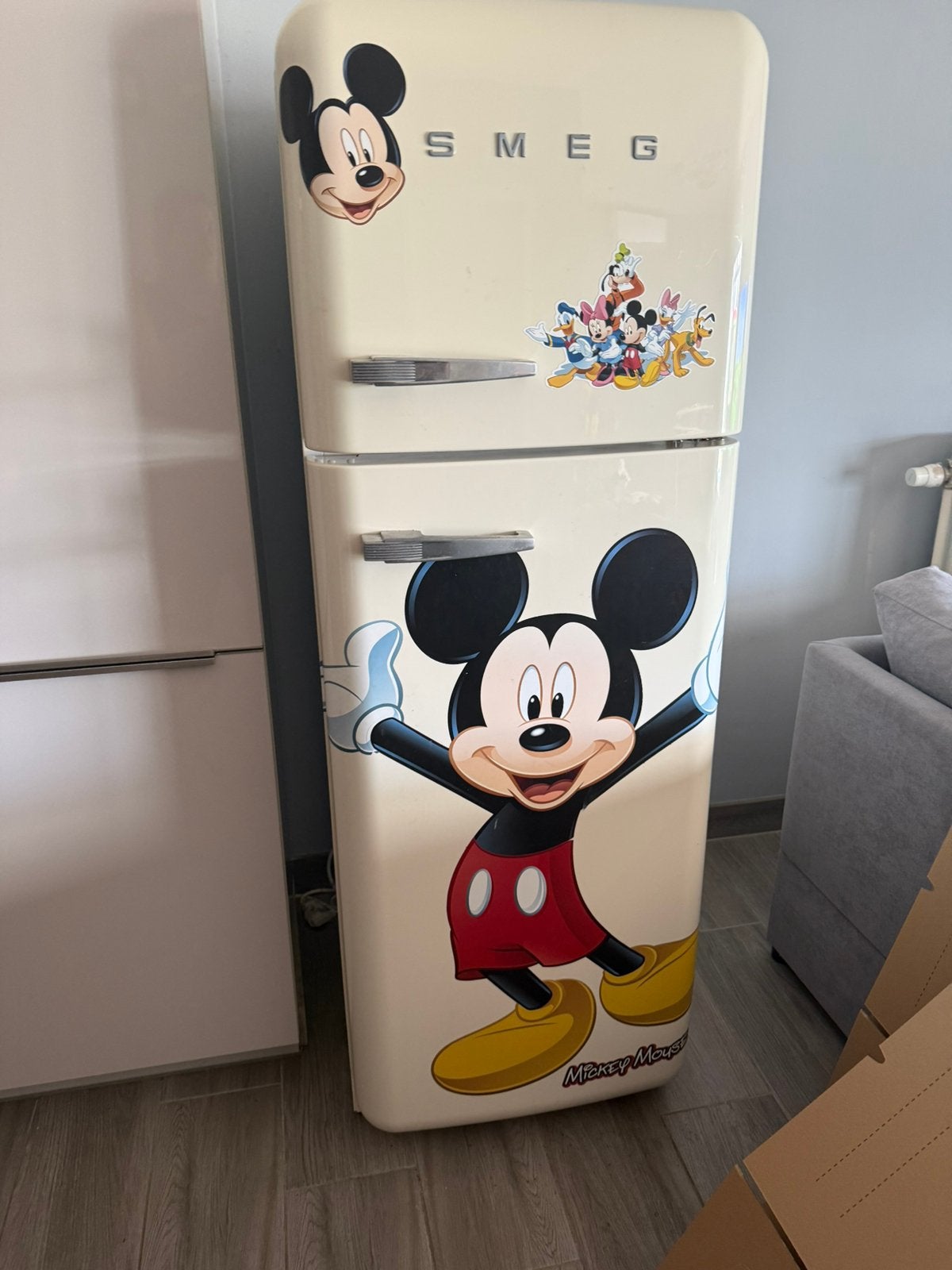 Smeg koelkast mee diepvries, Elektronische apparatuur, Ophalen, Zo goed als nieuw
