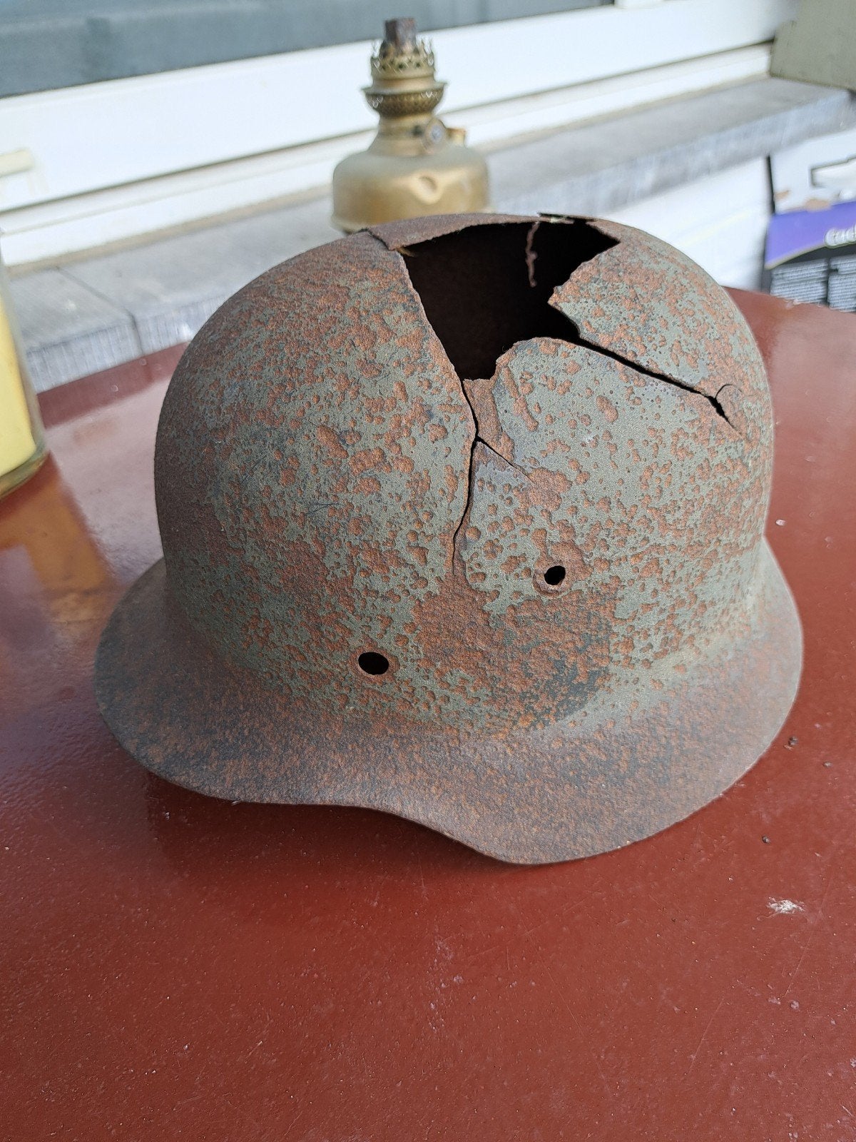 Casque allemand ww2 impacté, Enlèvement ou Envoi