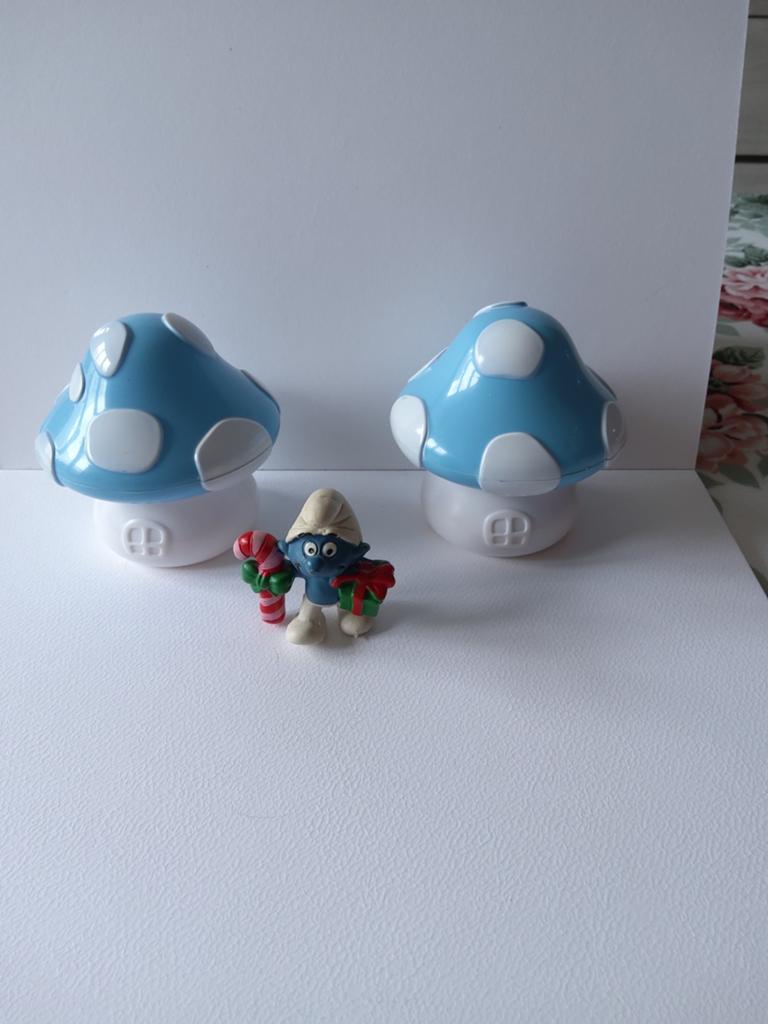 Schtroumpf Noël avec cadeau, Collections, Enlèvement ou Envoi, Utilisé, Poupée, Figurine ou Peluche