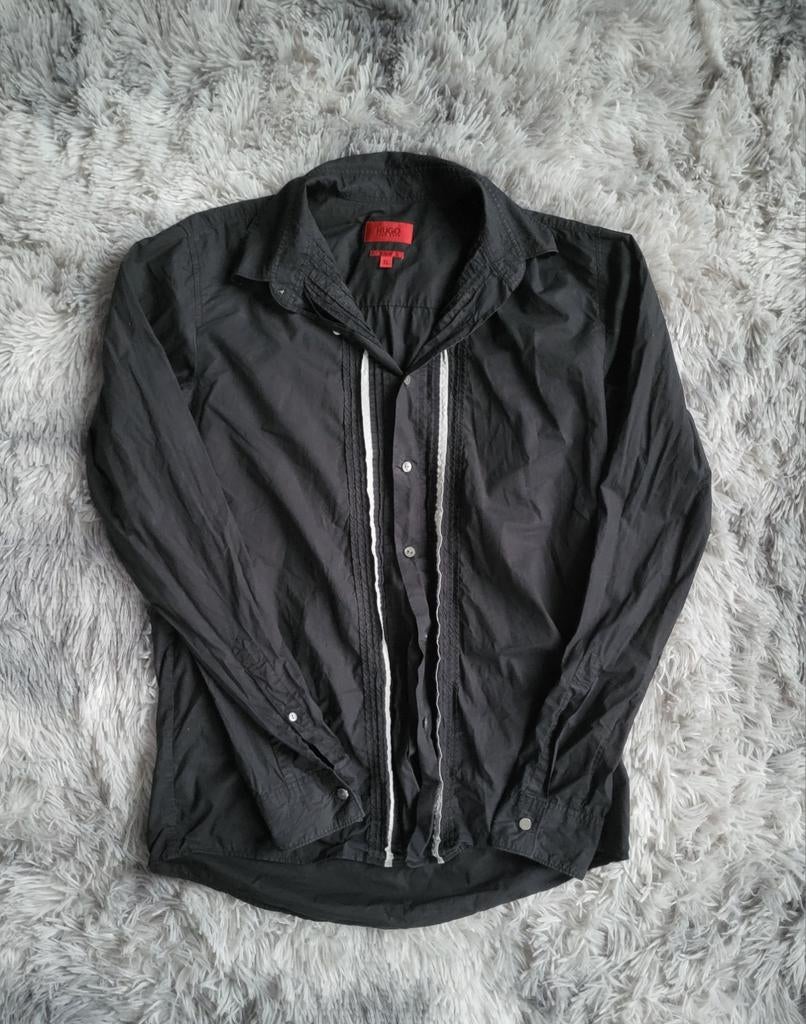 Chemise HUGO Hugo Boss Slim Fit Noire - Taille XL, Vêtements | Hommes, Chemises, Tour de cou 43/44 (XL), Enlèvement ou Envoi, Hugo Boss