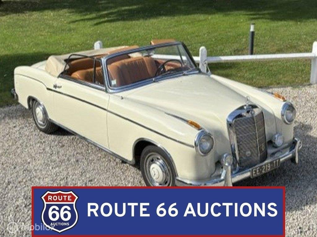 Mercedes-Benz 220 SE Cabriolet Ponton | 1960 | Route 66 Auct, Auto's, Zwart, Mercedes-Benz, Bedrijf, Handgeschakeld