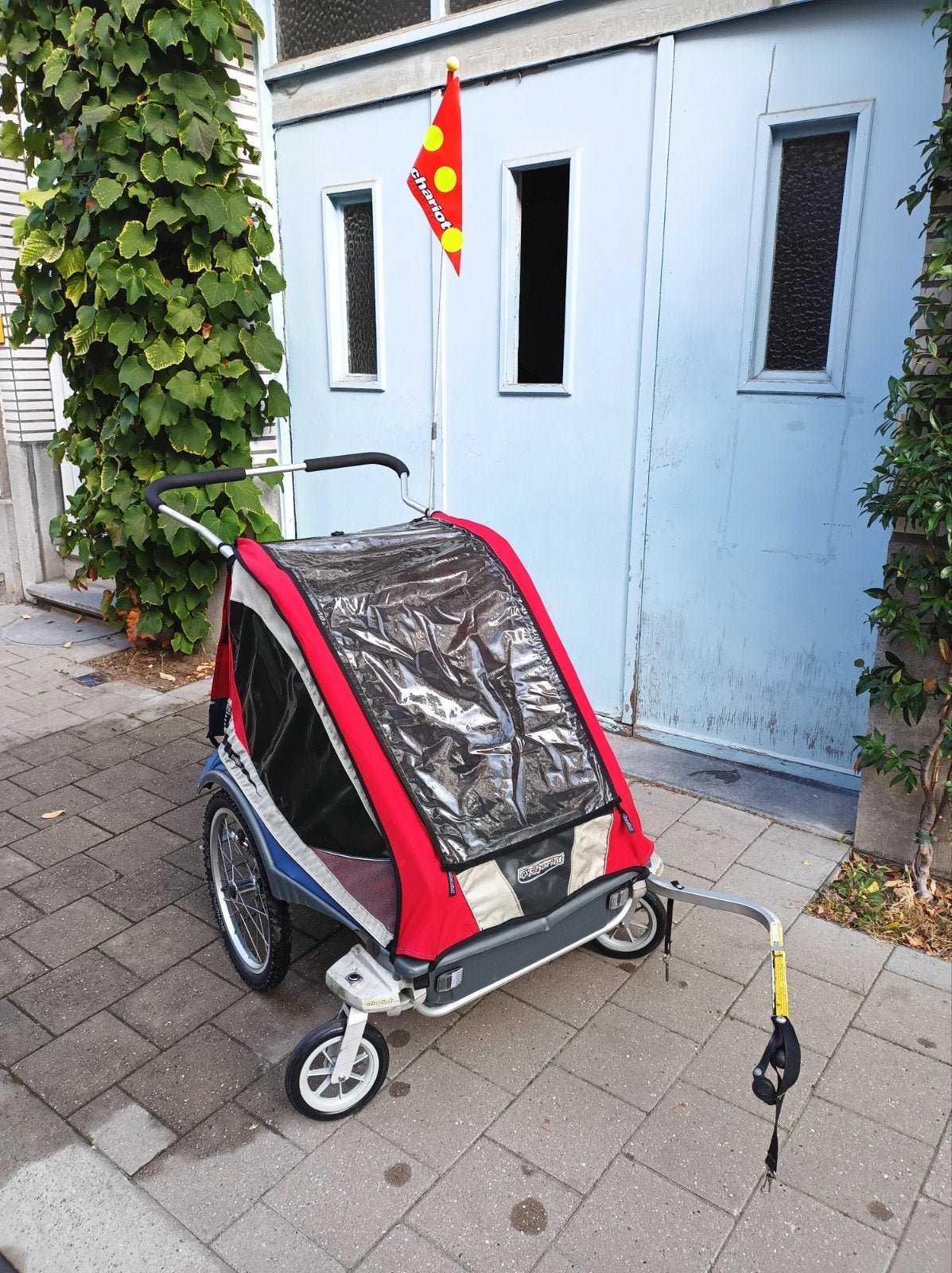 Thule Chariot Captain XL fietskar+buggy, Fietsen en Brommers, Ophalen, Gebruikt, Vering, Thule / Chariot