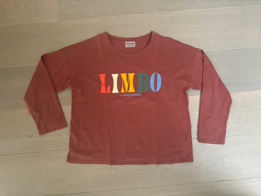 Bruine longsleeve T-shirt Bobo Choses (Maat 10-11 jaar/148), Gebruikt, Ophalen of Verzenden, Shirt of Longsleeve, Bobo Choses