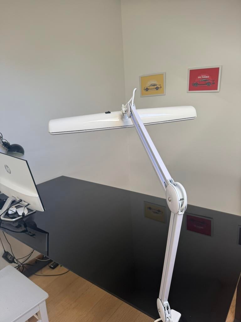 Lampe de bureau design LED blanche - design articulé, Enlèvement ou Envoi, Comme neuf