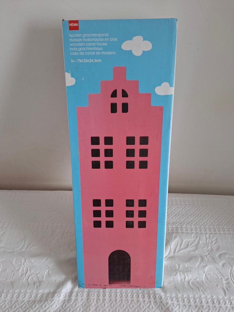 Houten grachtenpand poppenhuis hema, Kinderen en Baby's, Speelgoed | Poppenhuizen, Ophalen, Poppenhuis