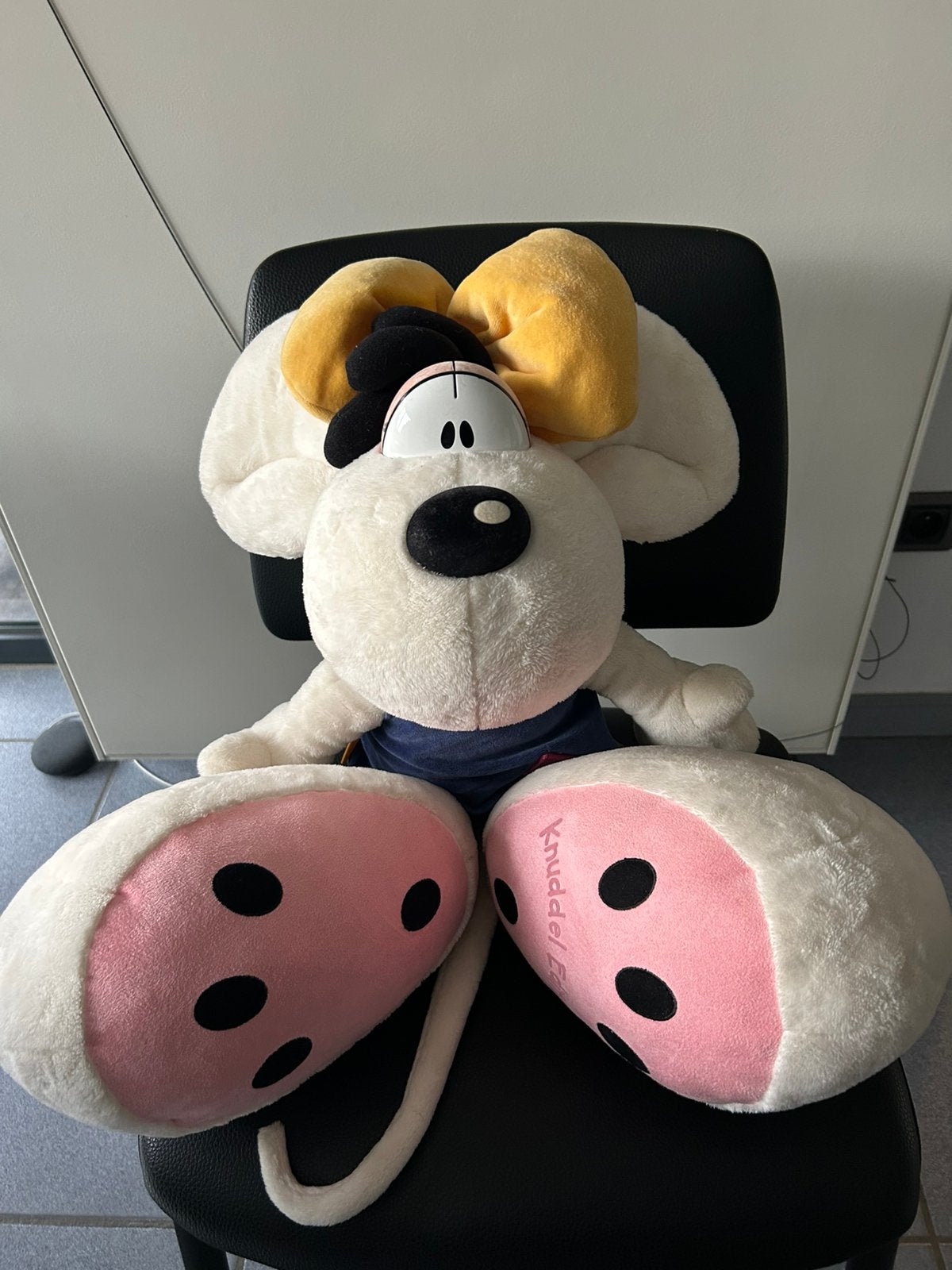 Grote Diddlina knuffel zo goed als nieuw van 70 cm, Enlèvement, Comme neuf, Bleu