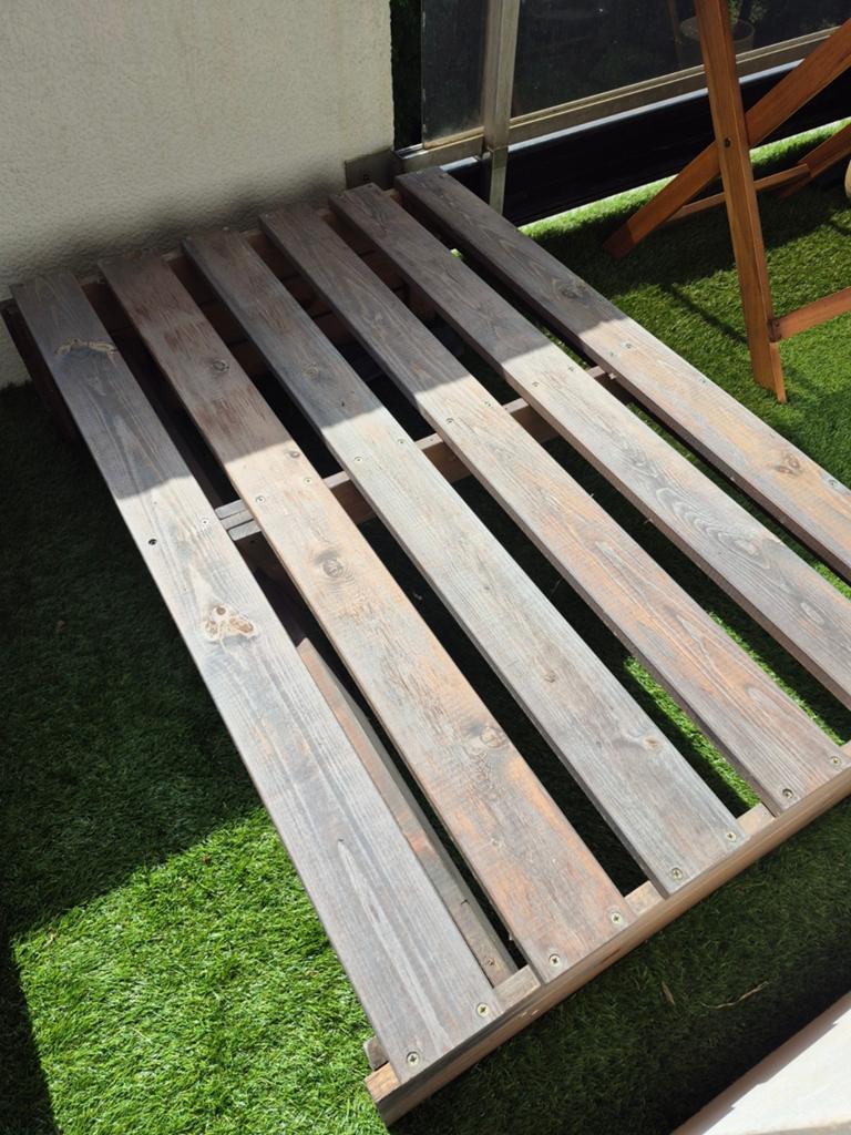 Palletbank met kussen, Tuin en Terras, Palen, Balken en Planken, Ophalen