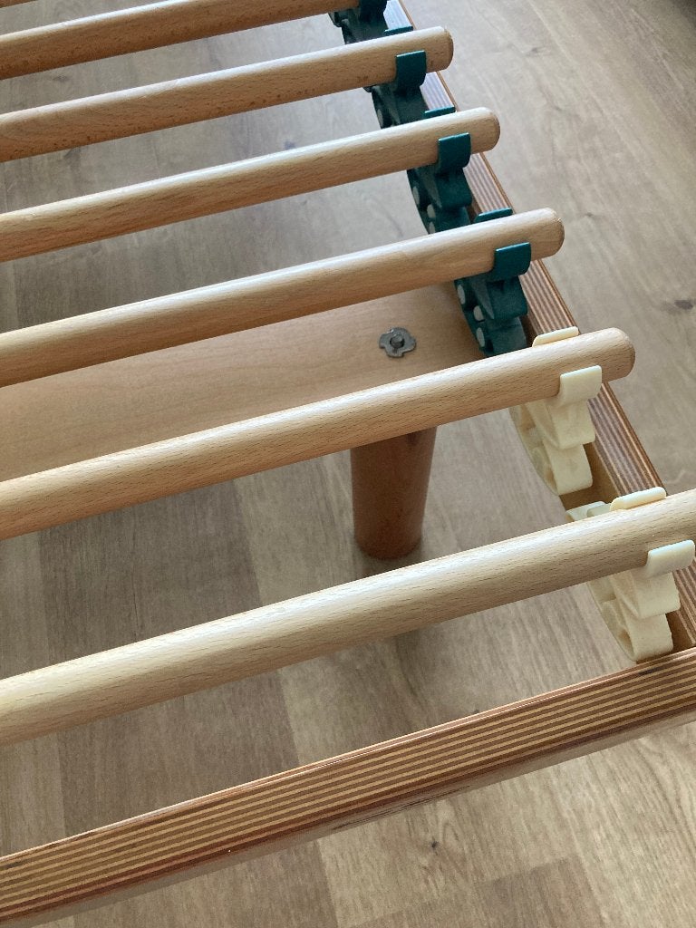 2 lattenbodem metaalvrij 80X200 GreenSleep+nieuwe matrassen, Huis en Inrichting, Ophalen, 80 cm, Bedbodem, 200 cm