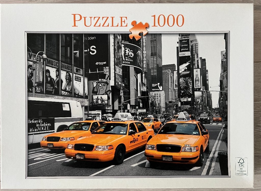 Puzzel Times Square New York, Hobby en Vrije tijd, Ophalen of Verzenden, 500 t/m 1500 stukjes, Zo goed als nieuw, Legpuzzel
