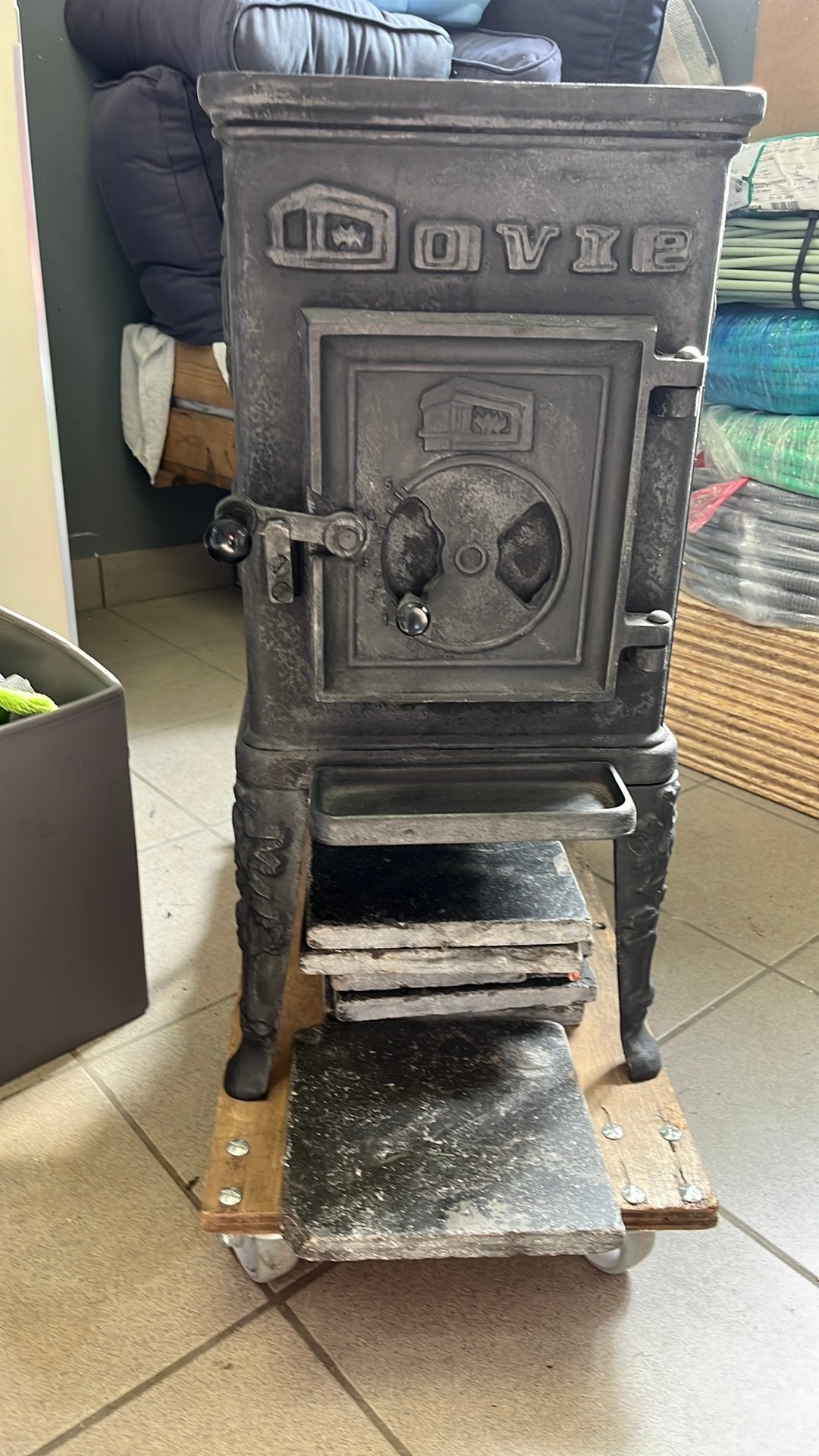 Dovre houtkachel met toebehoren, Huis en Inrichting, Ophalen, Gebruikt, Houtkachel, Vrijstaand