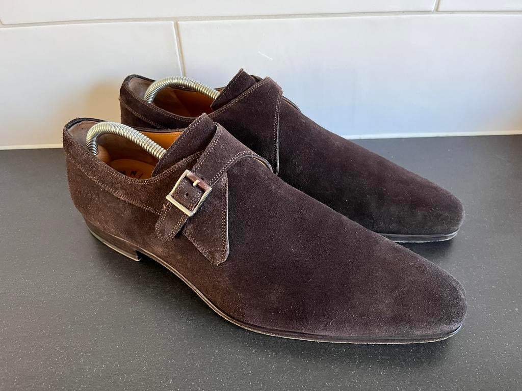Magnanni herenschoenen maat 44, Kleding | Heren, Schoenen, Bruin, Ophalen of Verzenden, Gespschoenen, Zo goed als nieuw