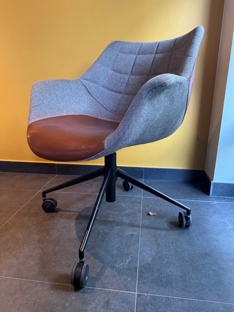 Chaise de bureau Zuiver Doulton, Enlèvement, Utilisé, Gris, Chaise de bureau