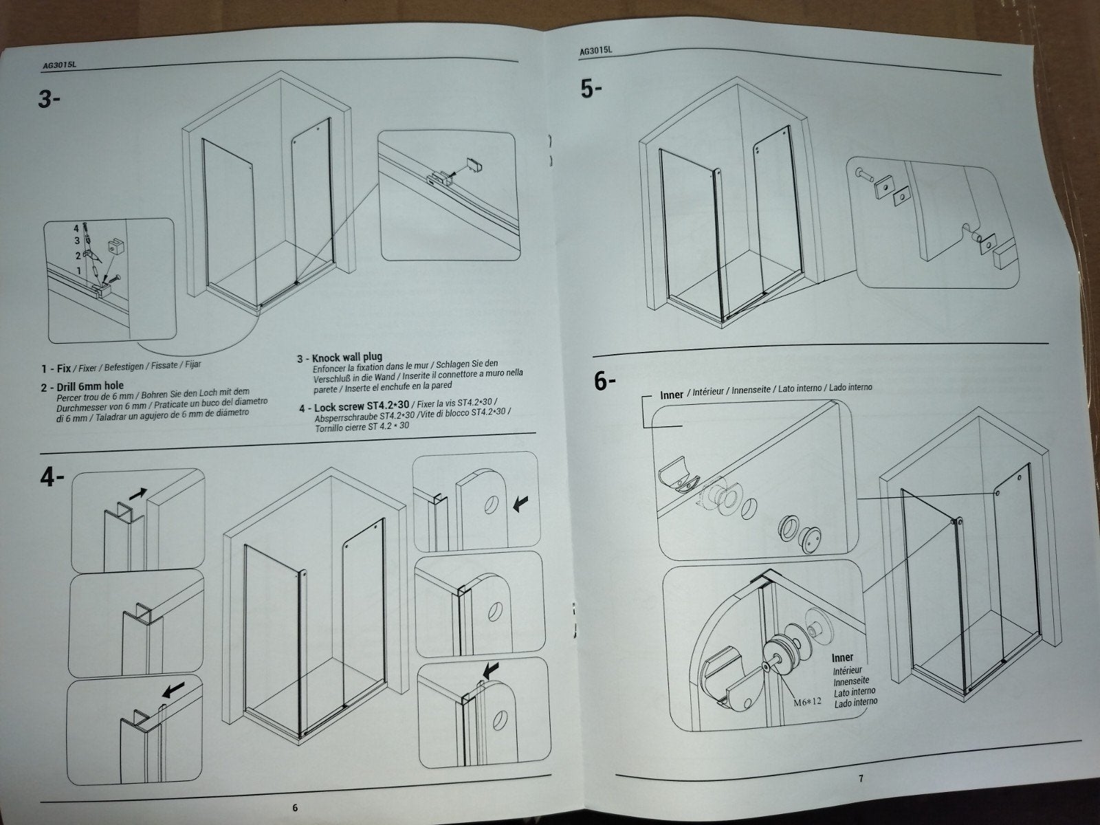 douche schuifdeur 120x90. - nieuw -, Ophalen, Nieuw, Glas, Douche