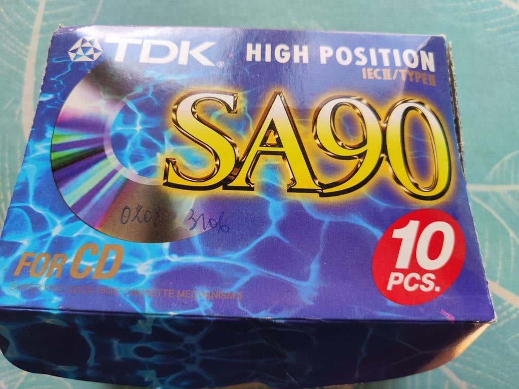 Boîte avec 6 cassettes TDK SA90  neuf, Enlèvement, Neuf, dans son emballage, Originale